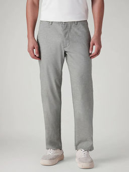Levi's - Men's Grey Solid/Plain Trousers
