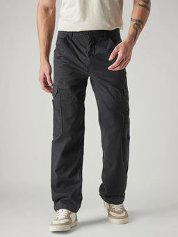 Levi's - Men's Black Solid/Plain Cargos