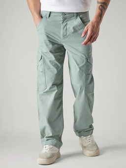 Levi's - Men's Green Solid/Plain Cargos