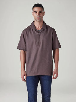 Levi's - Men's Brown Solid/Plain T-Shirt