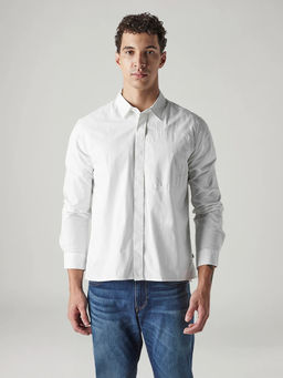 Levi's - Men's White Solid/Plain Shirt
