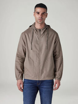 Levi's - Men's Brown Solid/Plain Jacket