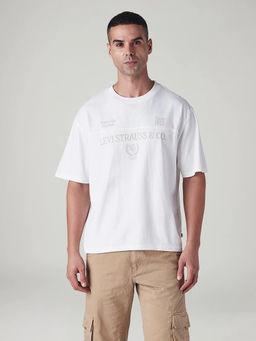 Levi's - Men's White Typography T-Shirt