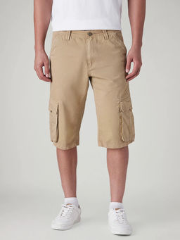 Levi's - Men's Beige Solid/Plain Shorts