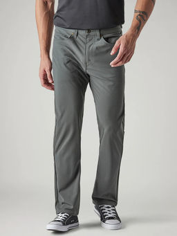 Levi's - Men's Grey Solid/Plain Trousers