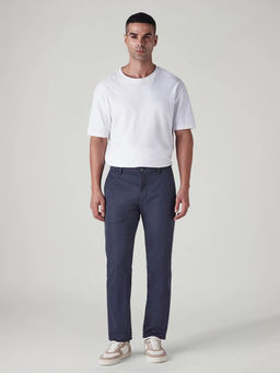 Levi's - Men's Navy Blue Solid/Plain Trousers