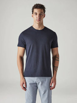 Levi's - Men's Navy Blue Solid/Plain T-Shirt
