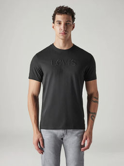 Levi's - Men's Black Solid/Plain T-Shirt
