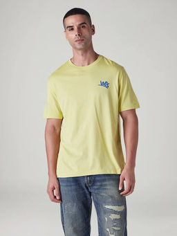 Levi's - Men's Yellow Solid/Plain T-Shirt