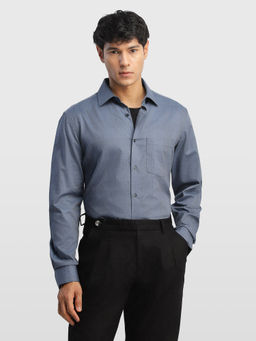 Arrow - Blue Men's Dobby Liberty Classic Regular Fit Originals Shirt