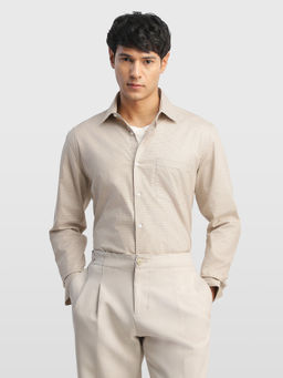Arrow - Beige Men's Liberty Classic Regular Fit Originals Shirt