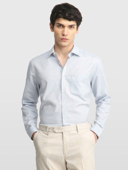 Arrow - Blue Men's Heathered Liberty Classic Regular Fit Originals Shirt