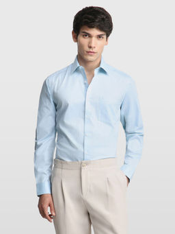 Arrow - Blue Men's Vertical Striped Liberty Classic Regular Fit Originals Shirt