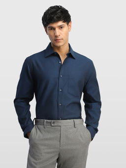 Arrow - Navy Blue Men's Dobby Liberty Classic Regular Fit Originals Shirt