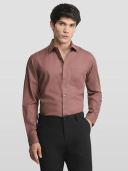 Arrow - Brown Men's Twill Liberty Classic Regular Fit Originals Shirt