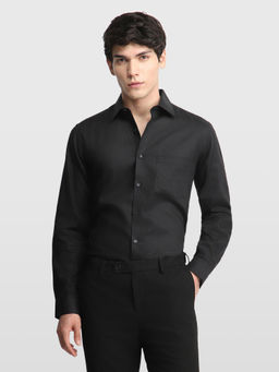 Arrow - Black Men's Twill Liberty Classic Regular Fit Originals Shirt
