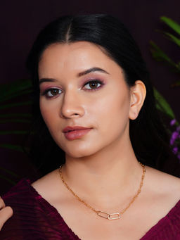 Designbox - Gold Tone Link Chain with CZ Stones