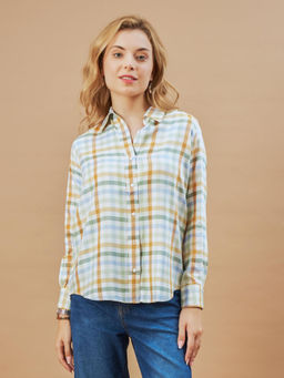 Gazillion - Women Delnaz Multi-Color Checks Shirt