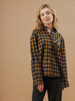 Gazillion - Women Dimona Black Checks Shirt