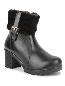 VALIOSAA - Black Color Solid Boots