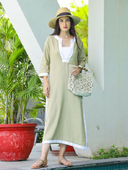 Gulaal - Chill Wave Cotton Maxi Dress