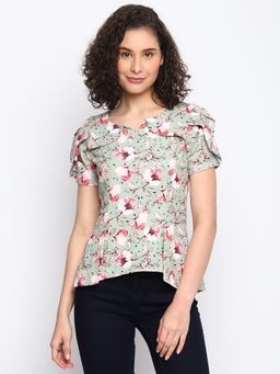 Latin Quarters - Women Multi Color Printed Half Sleeve Regular Top