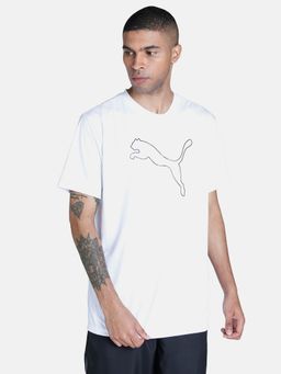 Puma - Performance Cat Mens White T-shirt
