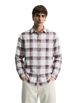 The Indian Garage Co - Mens Brown Slim Fit Checks Cutaway Collar Full Sleeves Shirt