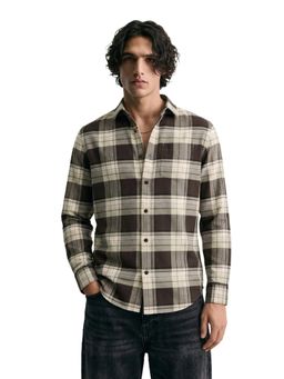 The Indian Garage Co - Mens Brown Regular Fit Checks Cutaway Collar Full Sleeves Shirt