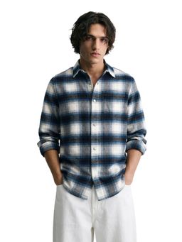 The Indian Garage Co - Mens Teal Regular Fit Checks Cutaway Collar Full Sleeves Shirt