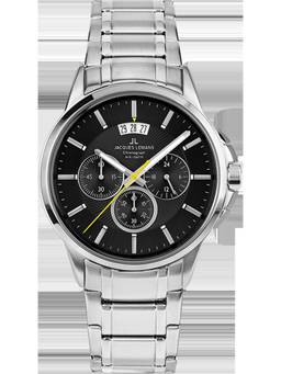 Jacques Lemans - Sydney Series Black Stainless Steel Watch (1-1542D) (Medium)
