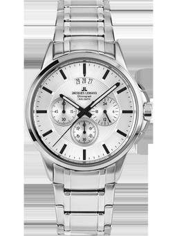 Jacques Lemans - Sydney Series Silver Stainless Steel Watch (1-1542P) (Medium)