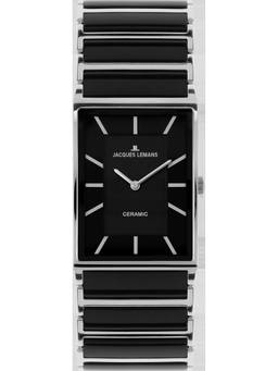 Jacques Lemans - York Series Black Stainless Steel/High-Tech-Ceramic Watch (1-1594A) (Medium)