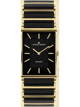 Jacques Lemans - York Series Black Stainless Steel/High-Tech-Ceramic Watch (1-1594D) (Medium)