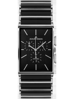 Jacques Lemans - York Series Black Stainless Steel/High-Tech-Ceramic Watch (1-1900A) (Medium)