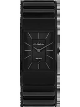 Jacques Lemans - Dublin Series Black Stainless Steel/High-Tech-Ceramic Watch (1-1939C) (Medium)