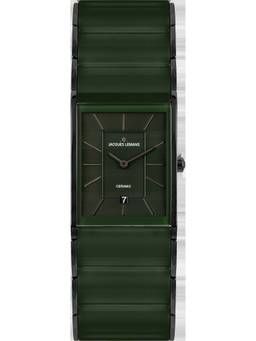 Jacques Lemans - Dublin Series Green Stainless Steel/High-Tech-Ceramic Watch (1-1939I) (Medium)