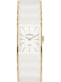 Jacques Lemans - Dublin Series White Stainless Steel/High-Tech-Ceramic Watch (1-1940E) (Medium)