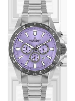 Jacques Lemans - Liverpool Series Purple Stainless Steel Watch (1-2140M) (Medium)