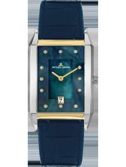 Jacques Lemans - Torino Series Navy Blue Leather Strap Watch (1-2159I) (Medium)