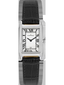 Jacques Lemans - Torino Series White Leather Strap Watch (1-2189.1N) (Medium)