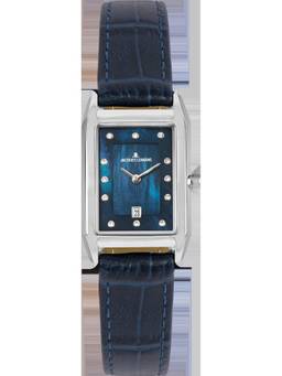Jacques Lemans - Torino Series Navy Blue Leather Strap Watch (1-2189C) (Medium)