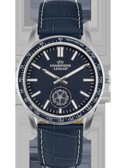 Jacques Lemans - UEFA Series Navy Blue Leather Strap Watch (CL-101A) (Medium)