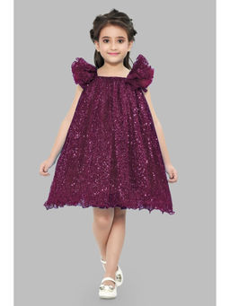 Pink Chick - Sequins A Line Party Dress Maroon