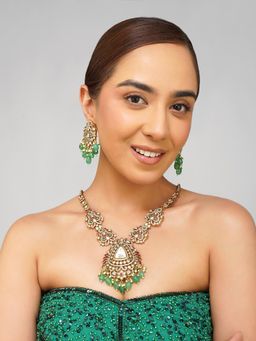 Beryachi - Aanya Kundan Multi Necklace with Earrings