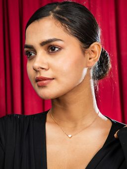 Niscka - Classic Pearl Charm Round Gold Plated Earrings