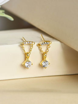 Boldiful - Tinkle Helix Sterling Silver 5A Cubic Zirconia Earrings