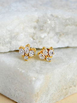 Boldiful - Marquise Helix 18k Gold Vermeil Plated 5A Cubic Zirconia Earrings