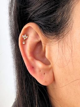 Boldiful - Pear Drop Helix 18k Gold Vermeil Plated 5A Cubic Zirconia Earrings