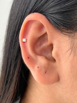 Boldiful - Mini Asscher 18k Gold Vermeil Plated 5A Cubic Zirconia Earrings